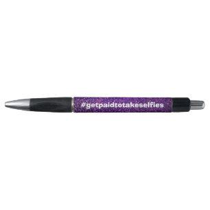 purple glitter pen