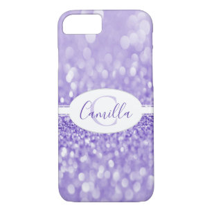 Purple Glitter Personalise Case-Mate iPhone Case