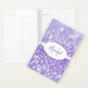 Purple Glitter Personalise Planner