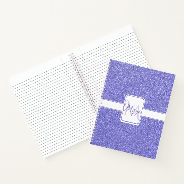 Purple Glitter Personalised Notebook (Inside)