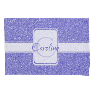 Purple Glitter Personalised Pillow Case