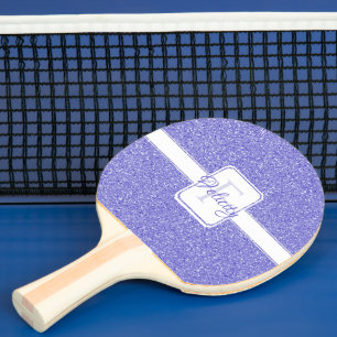 Purple Glitter Personalised Ping Pong Paddle