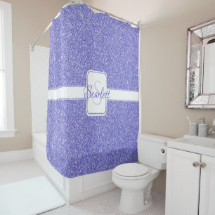 Purple Glitter Personalised Shower Curtain