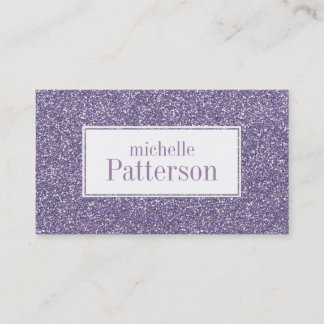 Purple Glitter Professional Business Cards