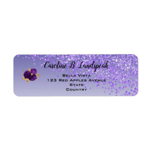 Purple Glitter, Purple & Gold Roses Sweet 16