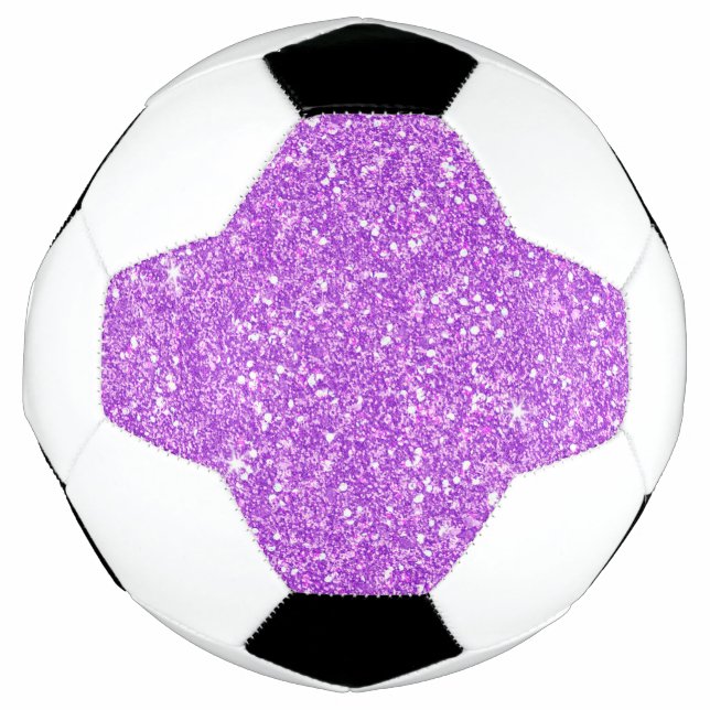 Purple Glitter Shine Shiny Luxury Diamond Football (Front)