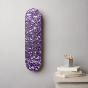Purple Glitter Skateboard