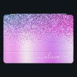 Purple Glitter Sparkle Glam Metal Monogram Name iPad Pro Cover<br><div class="desc">Purple Faux Foil Metallic Sparkle Glitter Brushed Metal Monogram Name Laptop Case. This makes the perfect sweet 16 birthday,  wedding,  bridal shower,  anniversary,  baby shower or bachelorette party gift for someone that loves glam luxury and chic styles.</div>