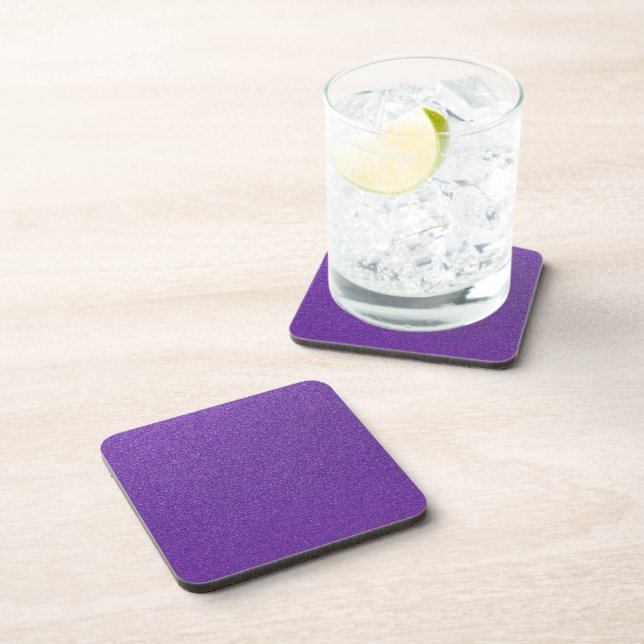 Purple Glitter, Sparkle, Glitter Background Coaster (Right Side)