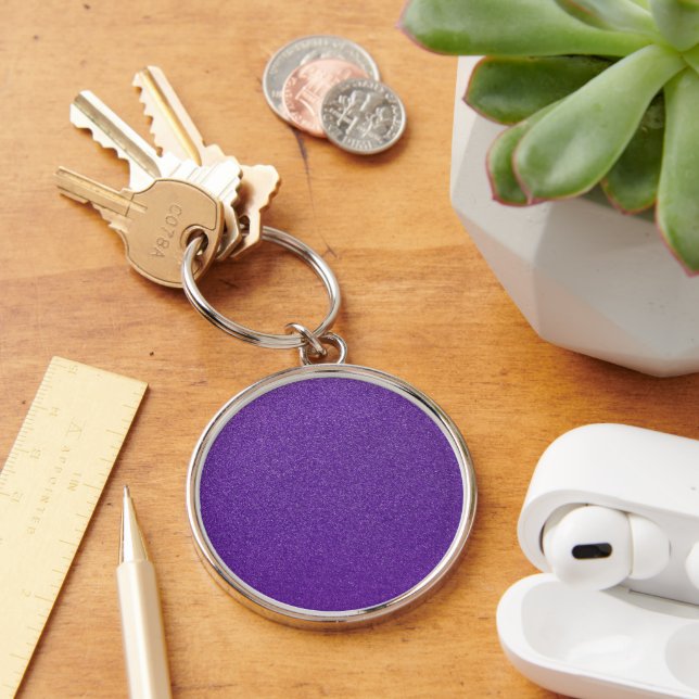Purple Glitter, Sparkle, Glitter Background Key Ring (Desk)