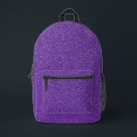Purple Glitter, Sparkle, Glitter Background Printed Backpack<br><div class="desc">Elegant,  stylish and sophisticated glitter texture in purple colour. Modern and trendy gift,  perfect for the glitter lover in your life.</div>