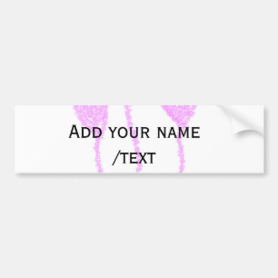 Purple glitter sparkle texture pink balloon   bumper sticker