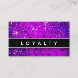 Purple Glitter Sparkles Hairstylist Makeup Artist Appointment Card