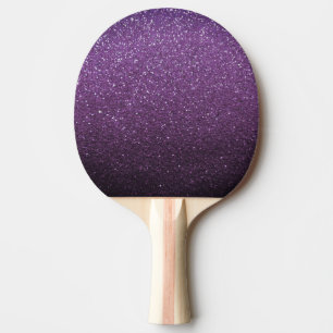 Purple Glitter Sparkles Ping Pong Queen Champion Paddle