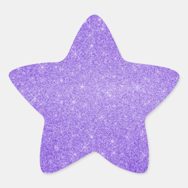 Purple glitter stars star sticker (Front)