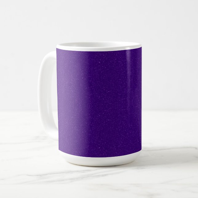 Purple Glitter Texture Coffee Mug – Customisable (Front Left)