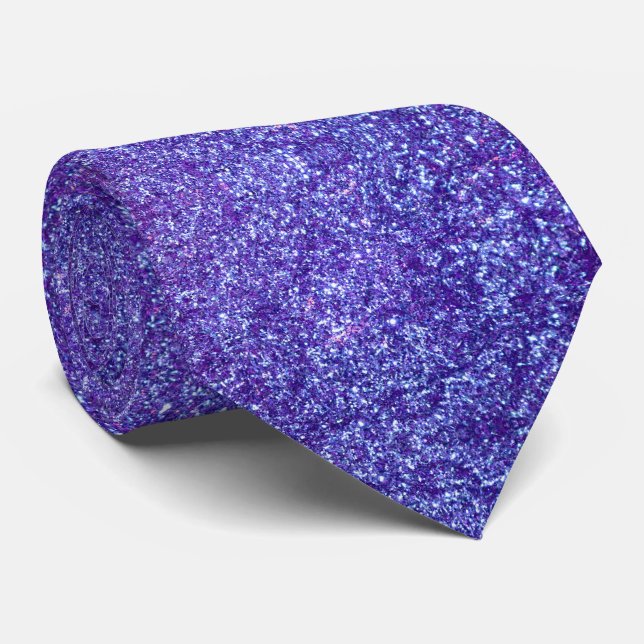 Purple Glitter Tie (Rolled)