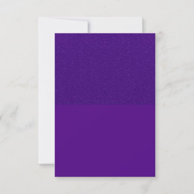 Purple Glitter‑Top Flat Thank‑You Card – Customise (Front)