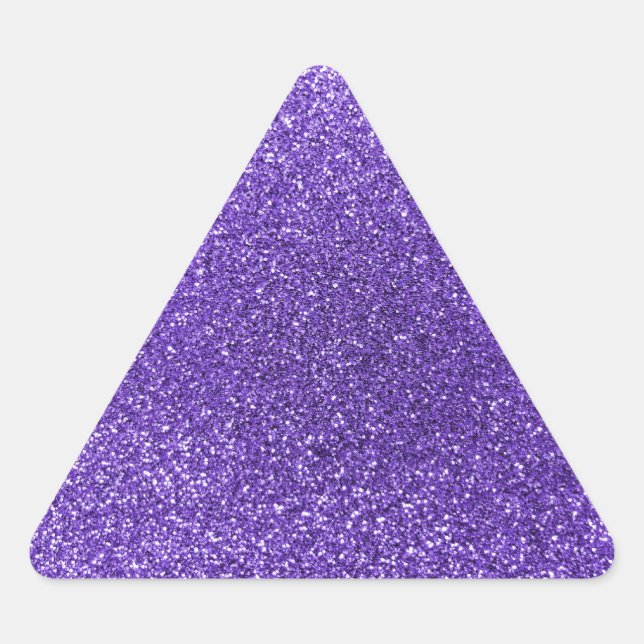 Purple glitter triangle sticker (Front)