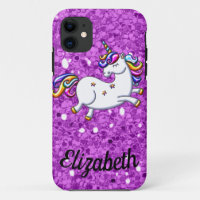 Purple Glitter Unicorn Case-Mate iPhone 5 Case