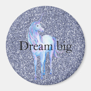 Purple Glitter Unicorn Magnet