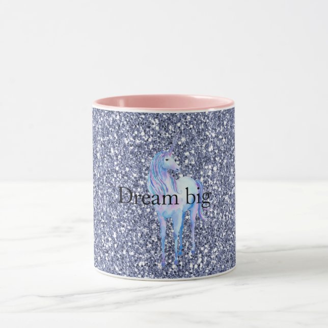 Purple Glitter Unicorn Mug (Center)