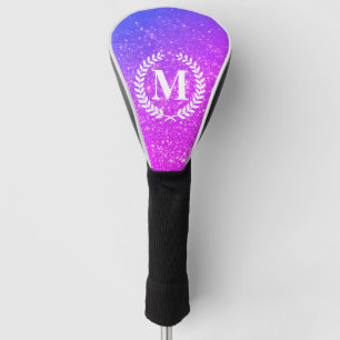 Purple Glitter With Monogram Golf Head Cover