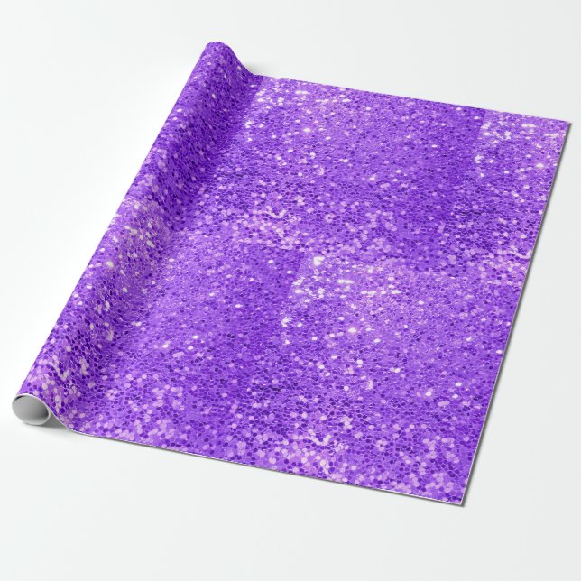 purple glitter wrapping paper (Unrolled)