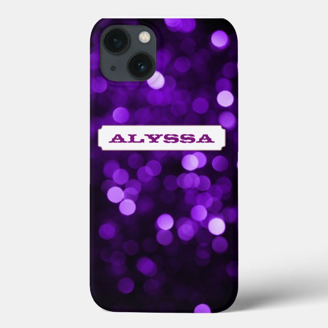 Purple glittering lights Case-Mate iPhone case (Back)