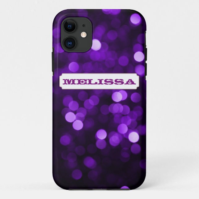 Purple glittering lights Case-Mate iPhone case (Back)