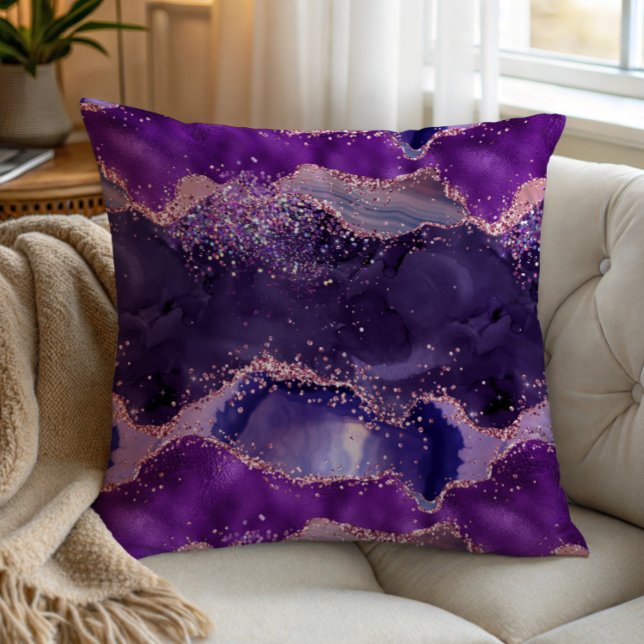 Purple Glittery Agate Texture Cushion (Creator Uploaded)