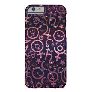 Purple Glittery Planetary Universe Space Planets Barely There iPhone 6 Case