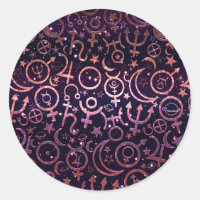 Purple Glittery Planetary Universe Space Planets