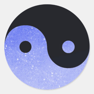 Purple Glitz Look Yin Yang Stickers