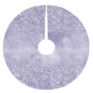 Purple Glitzy Glitter Brushed Polyester Tree Skirt
