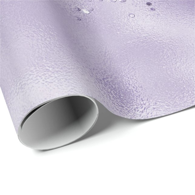 Purple Glitzy Glitter     Wrapping Paper (Roll Corner)