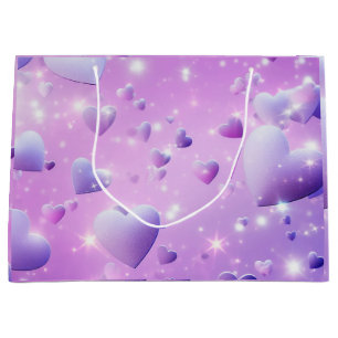 Purple Glow Heart Gift Bag