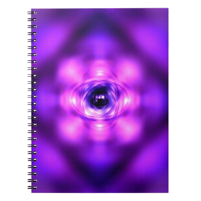 Purple glowing atom notebook (Front)