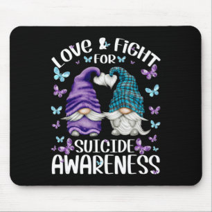 Purple Gnome With Cute Butterfly Pattern Suicide A Mouse Mat