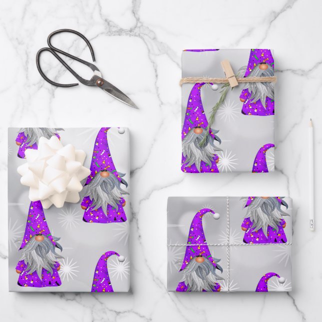 Purple Gnome   Wrapping Paper Sheet (Front)