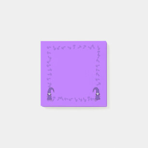 Purple Gnomes with Mushrooms Post-it Notes