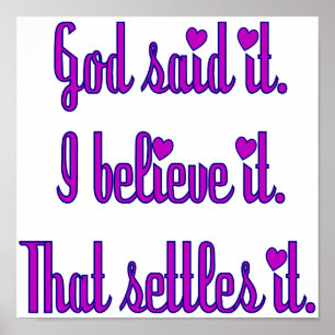Purple God Said It Poster