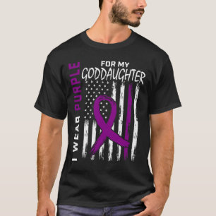 Purple Goddaughter Pancreatic Cancer Awareness Ame T-Shirt