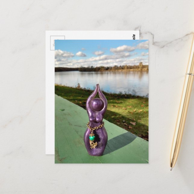Purple Goddess at the River Postcard (Front/Back In Situ)