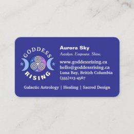 Purple Goddess Rising Business Card