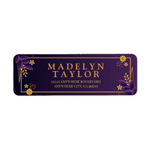 Purple & Gold Aesthetics Floral Wedding Return Add