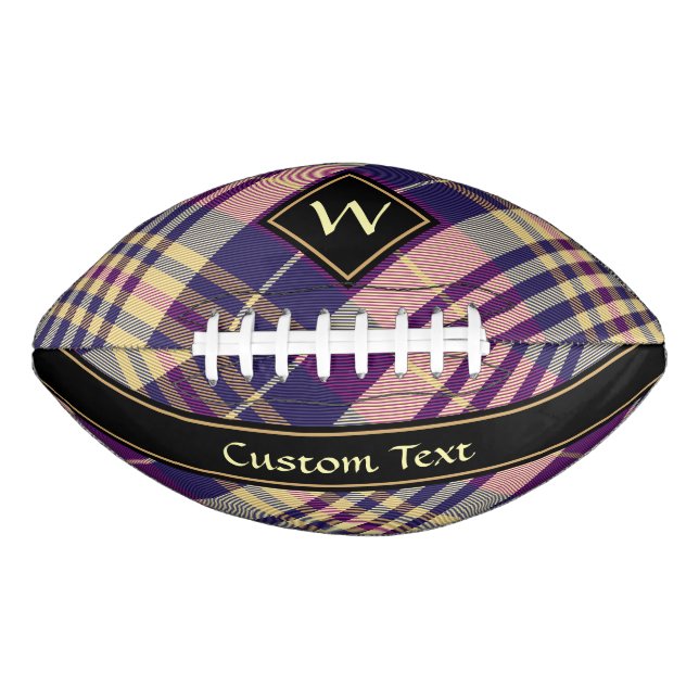 Purple, Gold and Blue Tartan American Football (Front)
