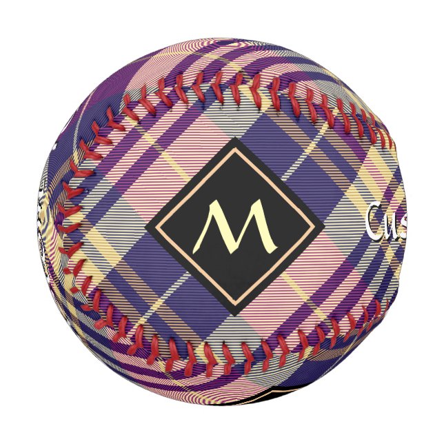 Purple, Gold and Blue Tartan Baseball (Front Left)