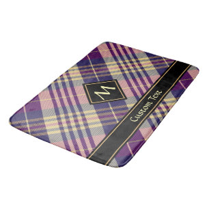 Purple, Gold and Blue Tartan Bath Mat