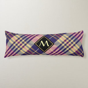 Purple, Gold and Blue Tartan Body Cushion